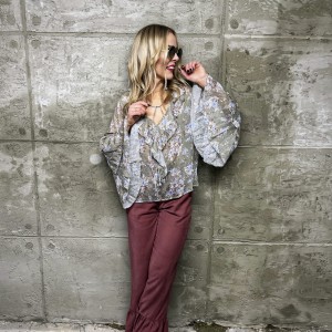 Bluzka mgiełka z domieszką jedwabiu