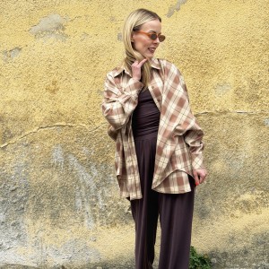 Oversizowa koszula w kratkę (polski producent)