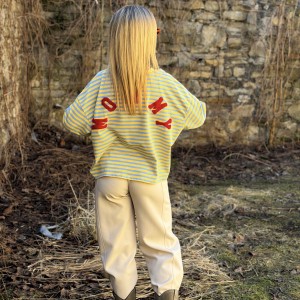 Longsleeve w paski z nadrukiem MOMMY