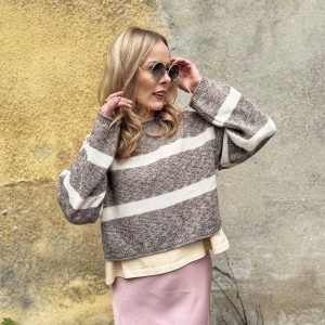 Sweter w paski (polski producent SEMPRE)