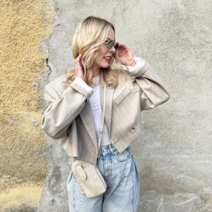 Krótka oversizowa marynarka premium ( polski producent)