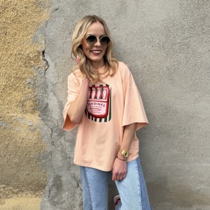 Morelowy t-shirt z sardynkami (polski producent)