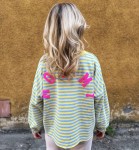 Longsleeve w paski z nadrukiem MOMMY