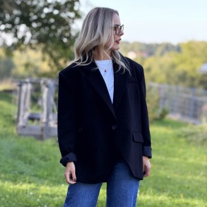 Czarna marynarka oversizowa ( polski producent premium )
