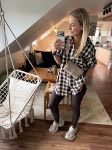 Czekoladowe modelujące legginsy z zapiętkiem