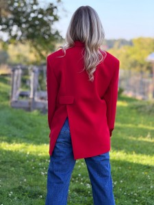 Czerwona marynarka oversizowa ( polski producent premium )
